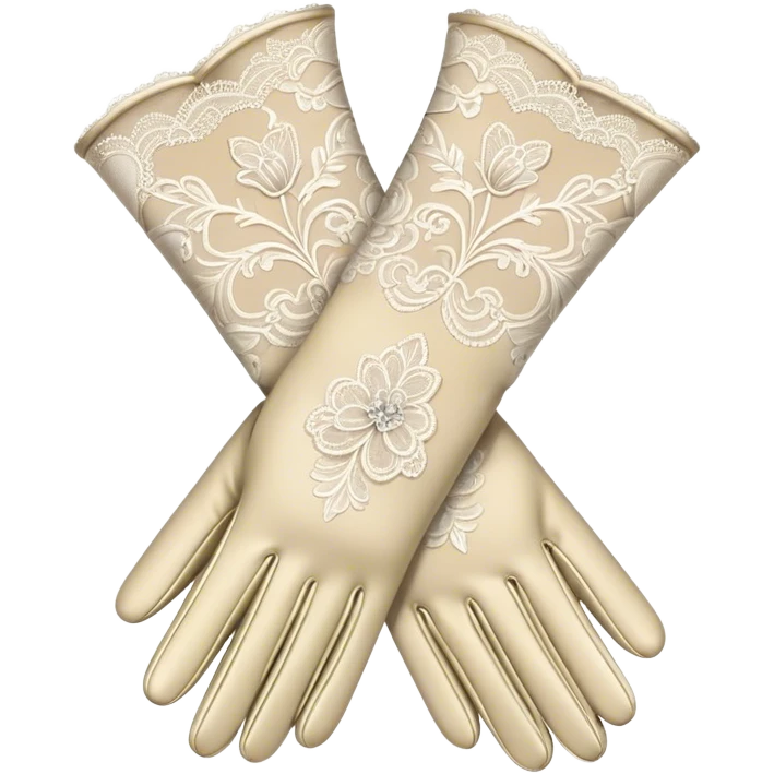vintage rococo lace gloves  emoji
