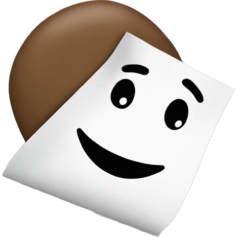 turning in a piece of paper emoji