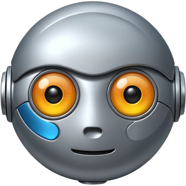 round  robot,one-eye emoji