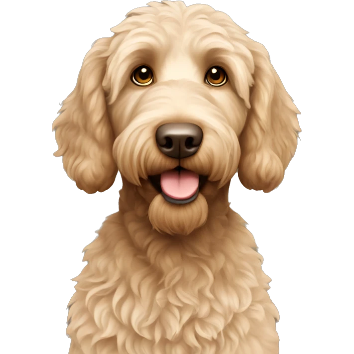 Labradoodle beige/brown emoji