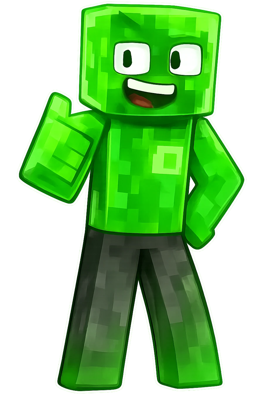 Extract the Slime character (second from left, green) from the image as a separate image with a transparent background, preserving the original style and quality. emoji