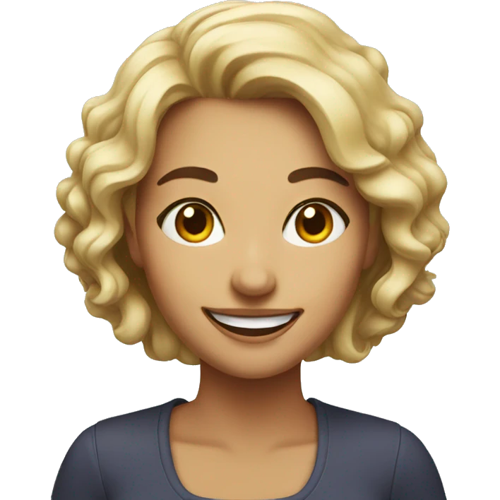 smiling woman portrait emoji