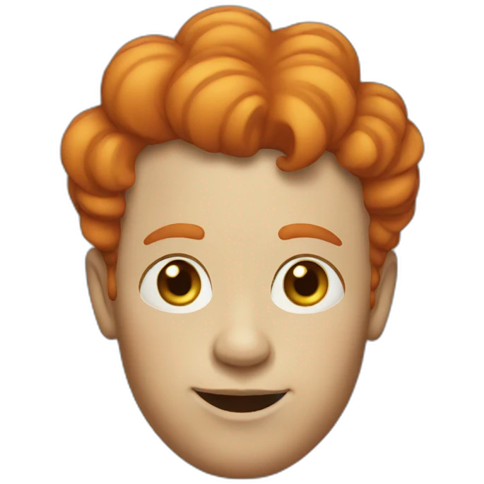 ginger clown with short hair emoji