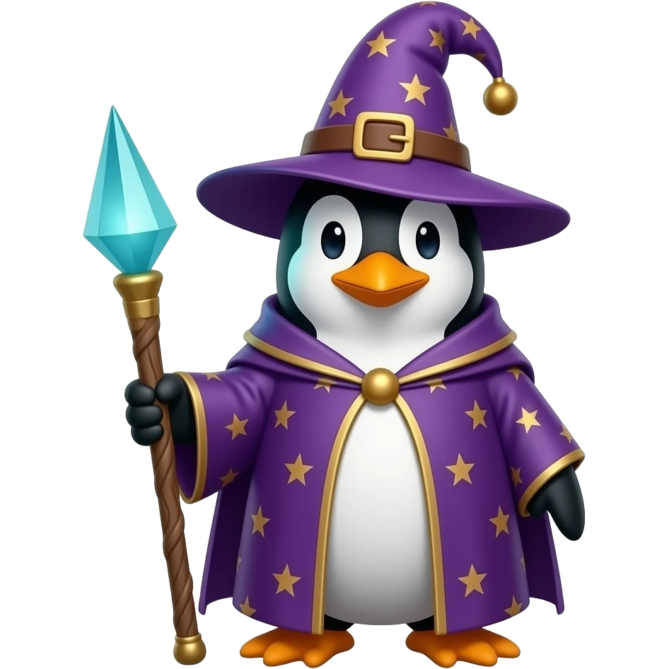 Penguin Wizard emoji