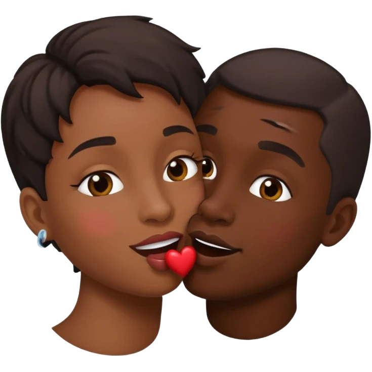 Kiss black emoji