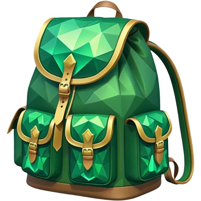 fantasy green magic backpack emoji low poly

































 emoji