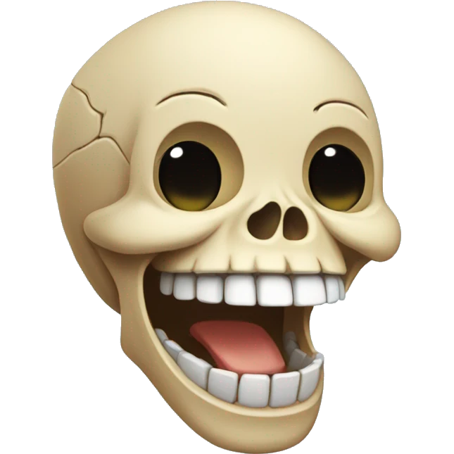 Skull laughing emoji