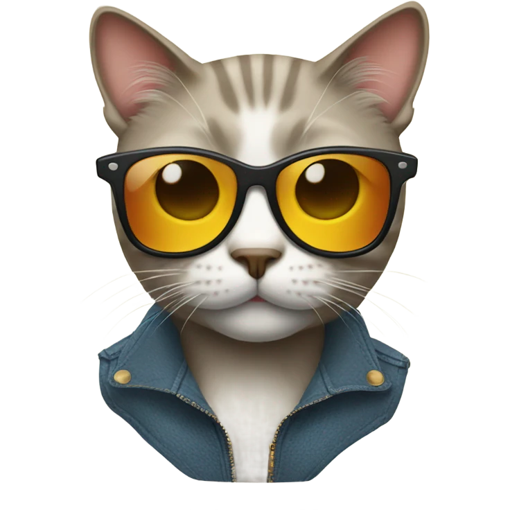 Cat with sunglasses emoji