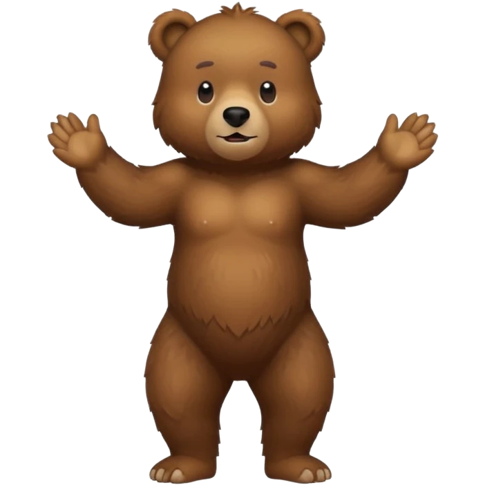 Un oso parado en 2 patas emoji
