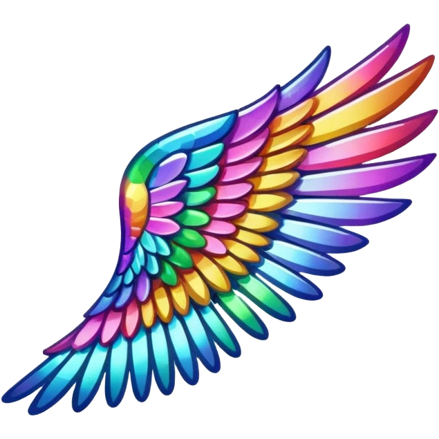 a wing with bling effect emoji