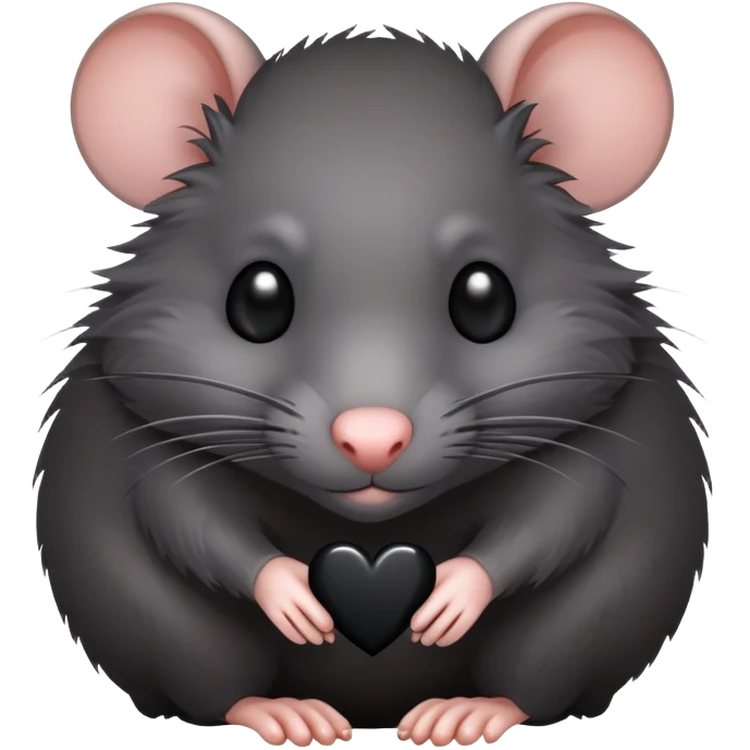 Rat black heart emoji