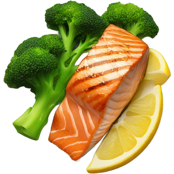salmon and broccoli emoji