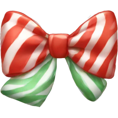  Peppermint bow red emoji