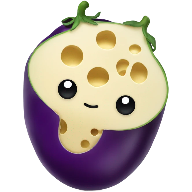 Eggplant and cheese  emoji