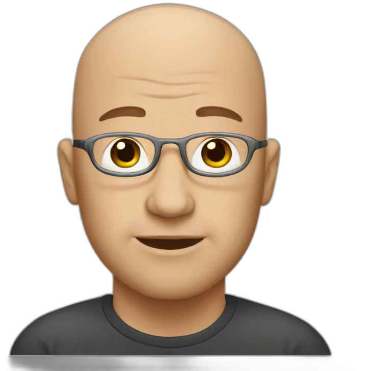 Almost bald man emoji