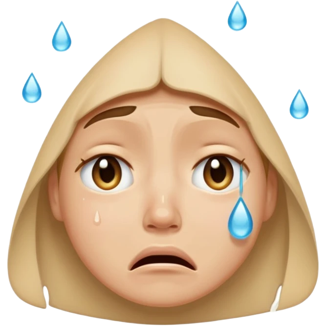 crying face emoji, expressive and clear emoji