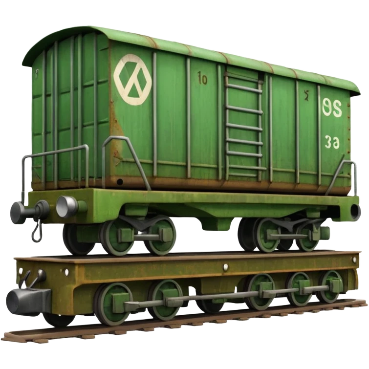 green freight train emoji