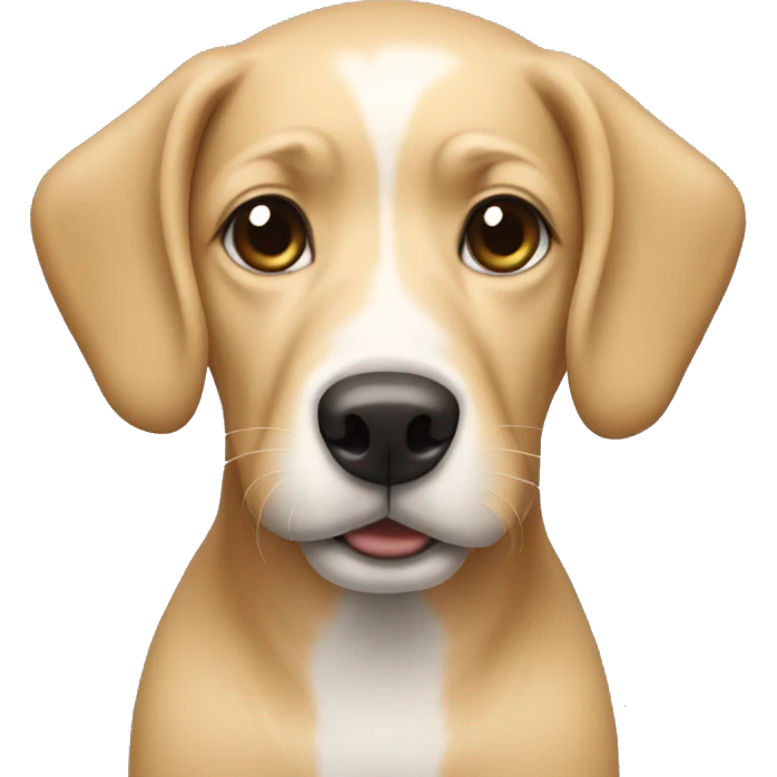 Dog with blonde hair emoji