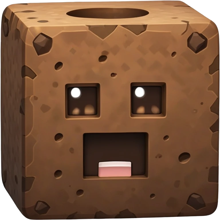 Minecraft style dirt block  emoji