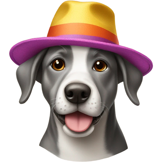 Dog wearing hat emoji