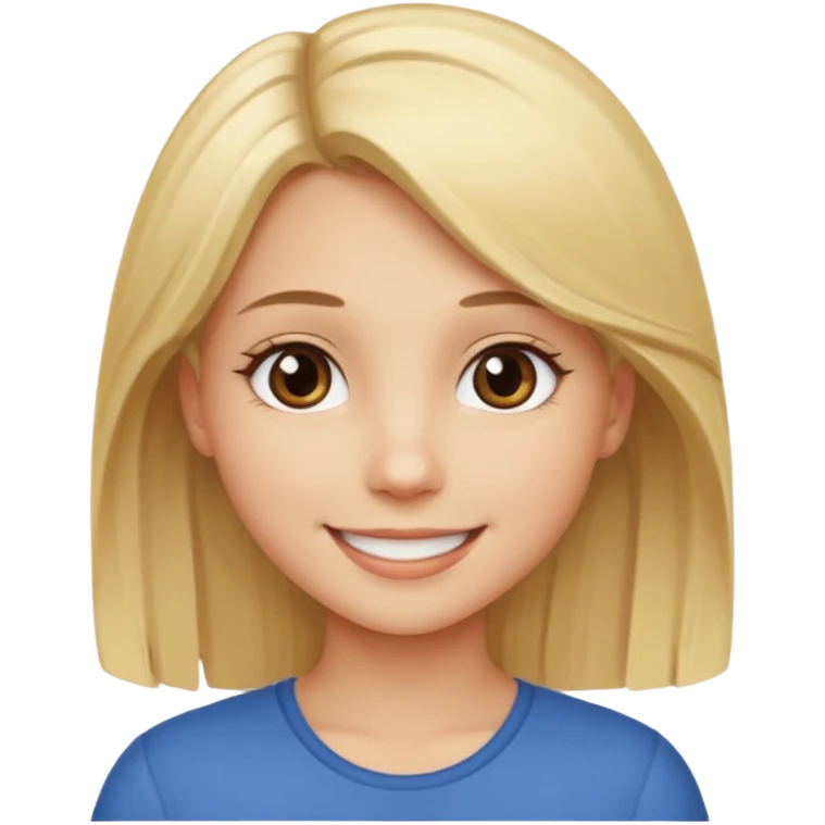 Girl blond long hars BRown eis emoji