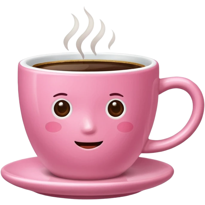 Pink cup of coffe emoji