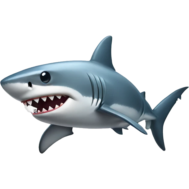 Shark wearing a bow emoji