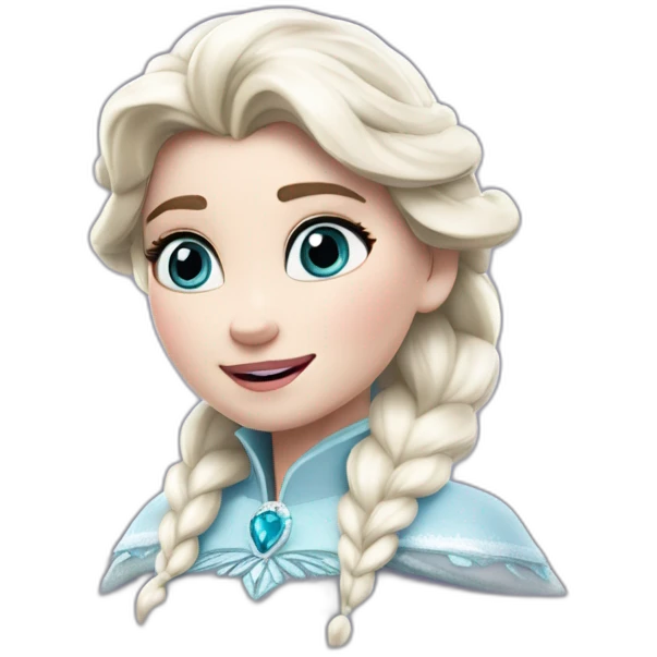 Elsa reine des neiges sur un mouton emoji