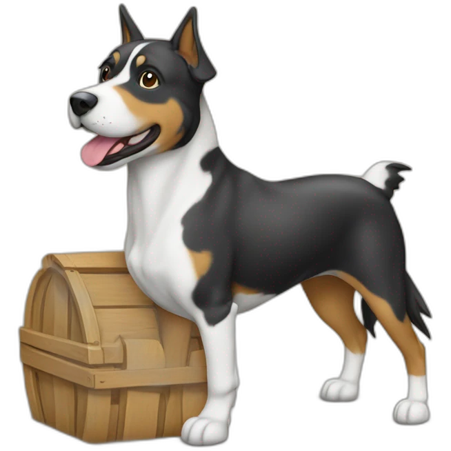 Chien sur cheval emoji