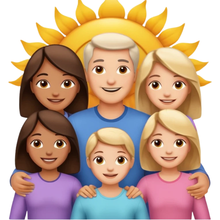 mom, dad and 10 sisters emoji