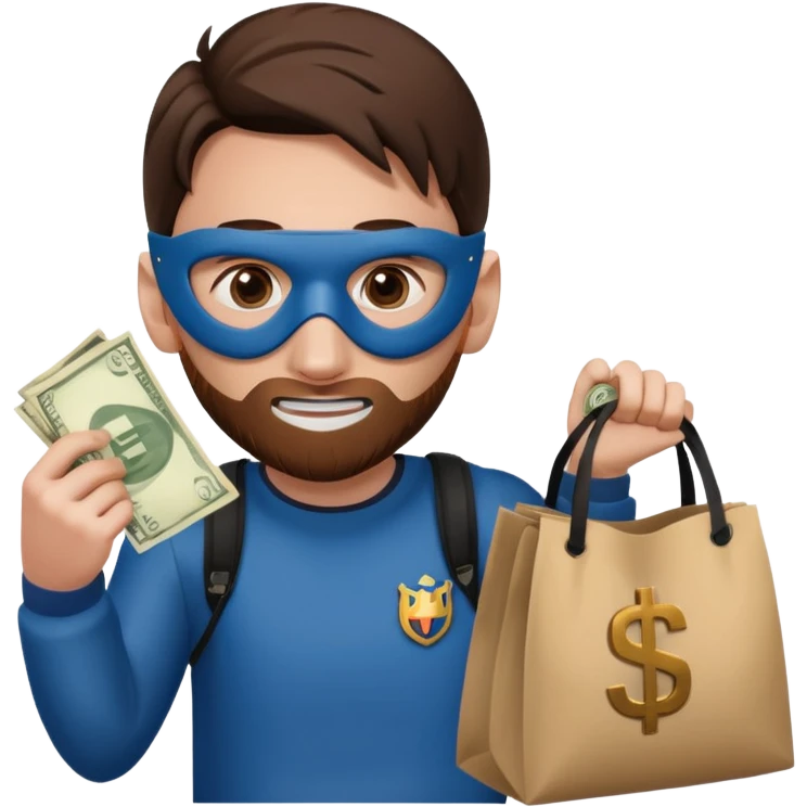 Messi robbing a bank  emoji