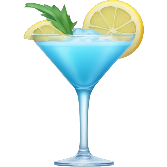 pastel blue cocktail emoji