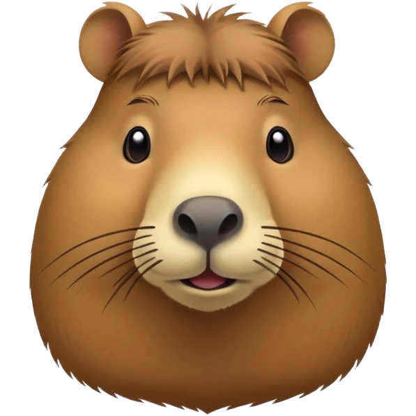 Capybara with moustache  emoji