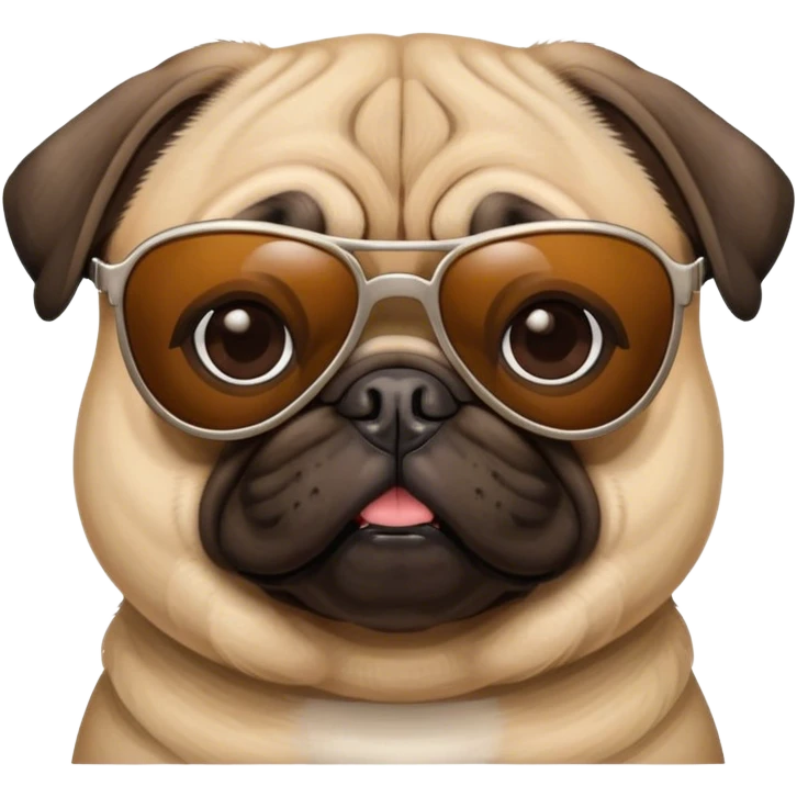 Pug wearing sunglasses  emoji