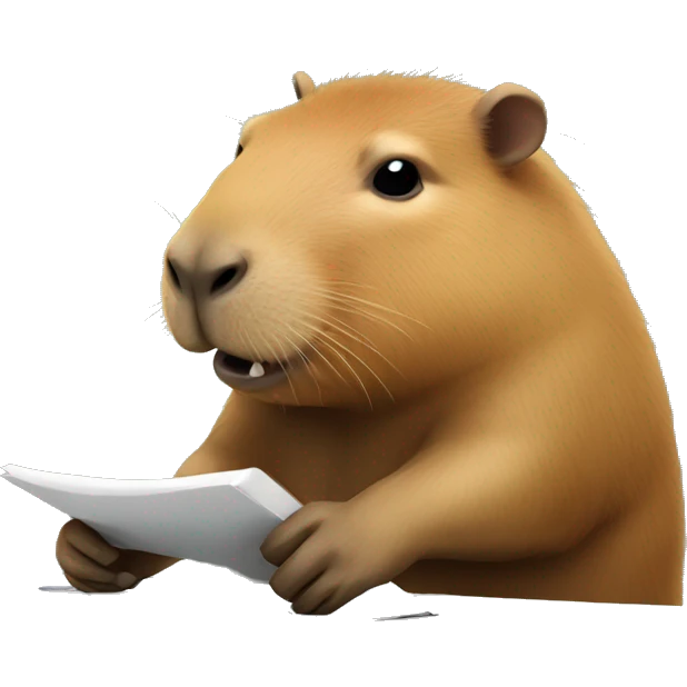 Capybara doing work  emoji