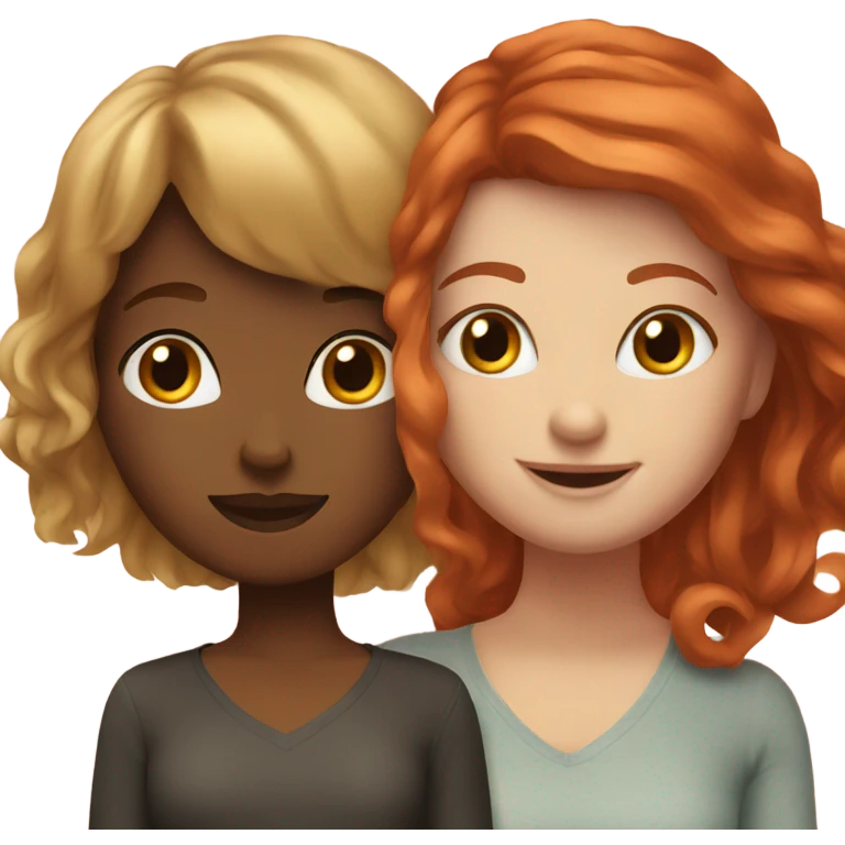Two red headed besties emoji