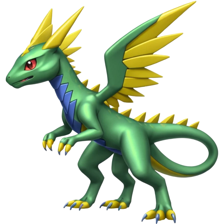 Vikavolt-Peppercat-Sceptile-Genesect-Miraidon-fusion, full body emoji