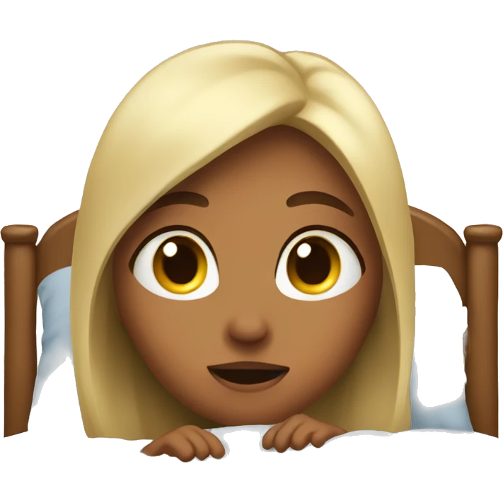 a girl waking up in the bed emoji