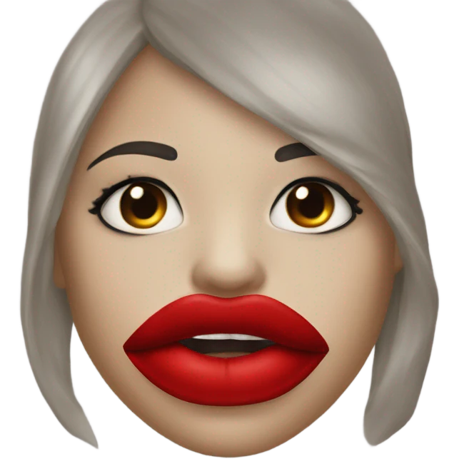 red lips emoji