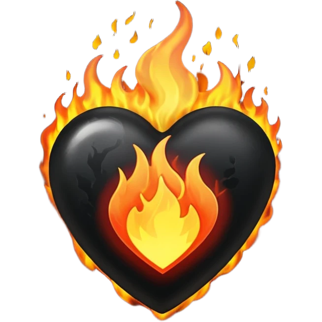 black heart on fire emoji