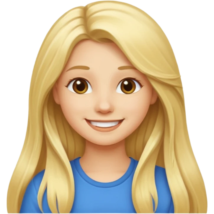 Long hair blonde girl  emoji