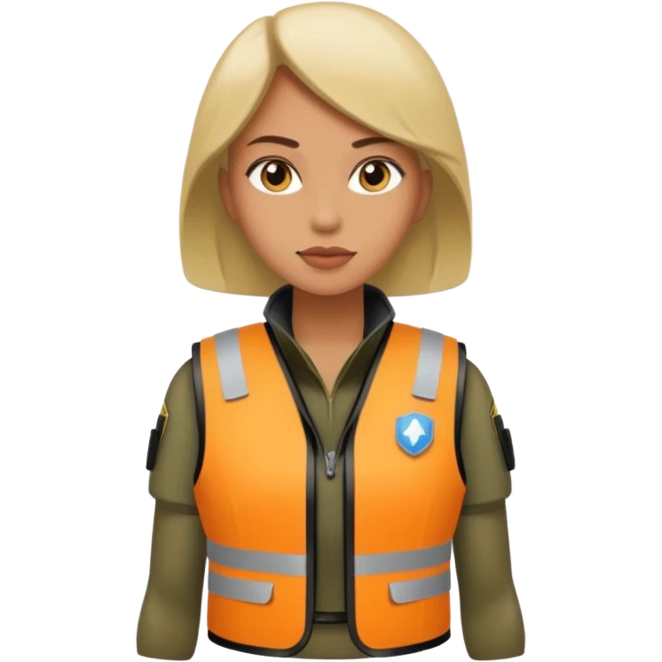 lady wearing bullet proof emoji
