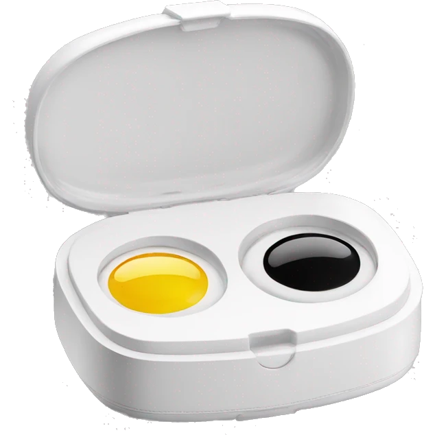 dual compartment prescription contact lens case emoji