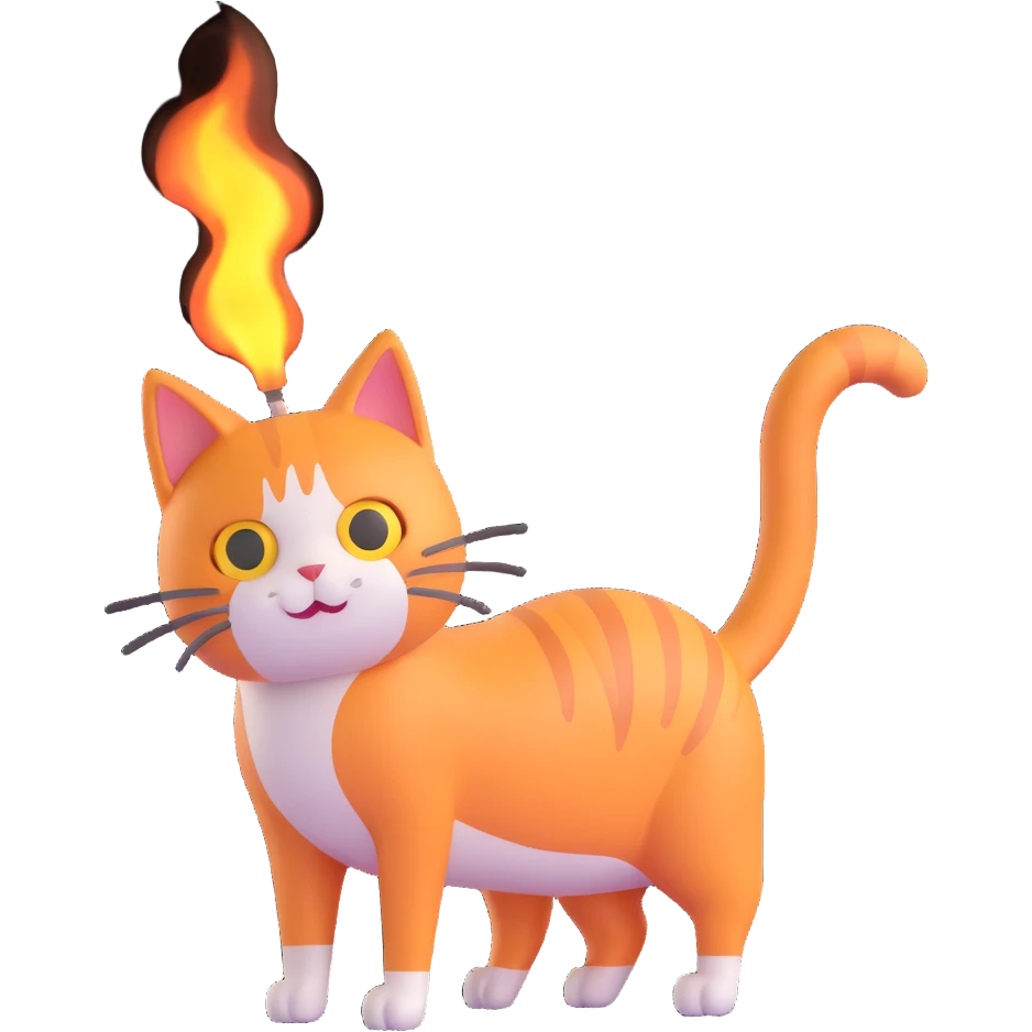 A farting cat emoji