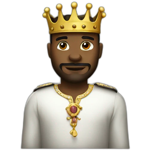 King with black emoji