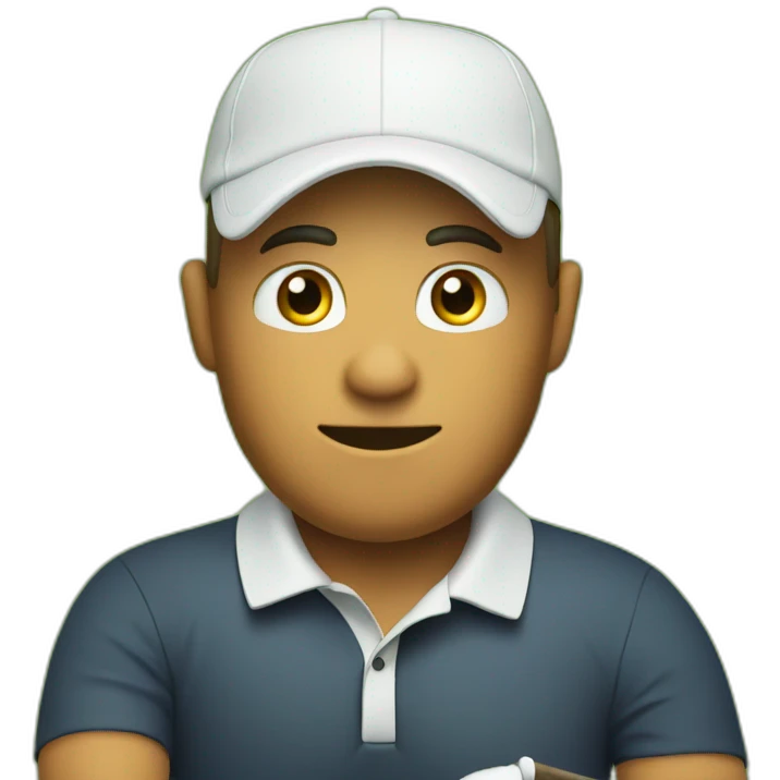 Golf player missing the ball emoji