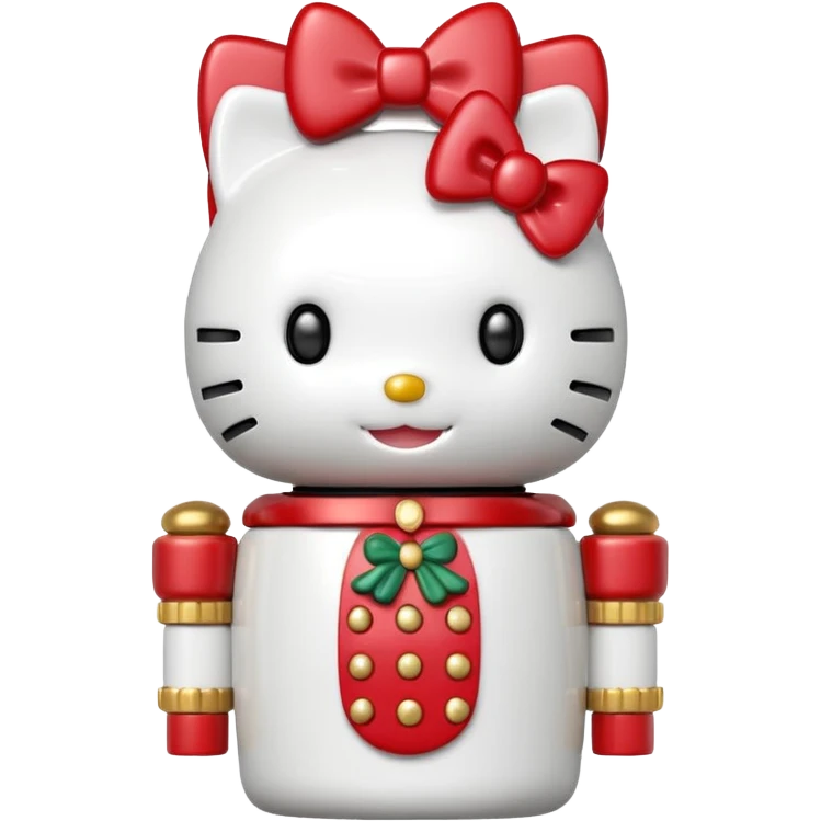 white hello kitty nutcracker emoji
