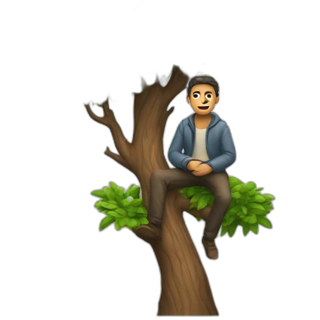 a man in the tree emoji
