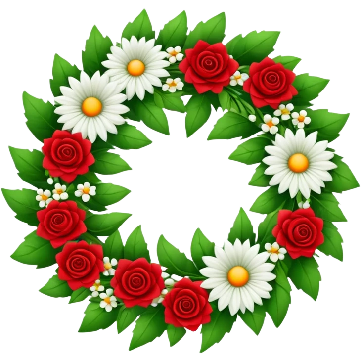 funeral wreath with flowers emoji