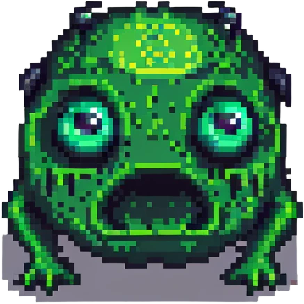 green slime monster with eyes emoji